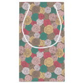 Stijlvol bloempatroon. Helder floraal Klein Cadeauzakje (Achterkant)