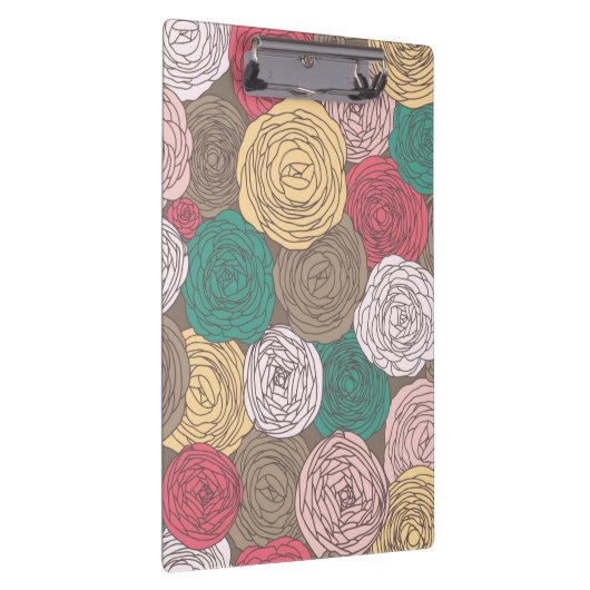 Stijlvol bloempatroon. Helder floraal Klembord (Rechts)