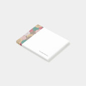 Stijlvol bloempatroon. Helder floraal Post-it® Notes (Schuin)