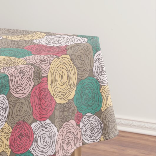 Stijlvol bloempatroon. Helder floraal Tafelkleed (Voorbeeld)