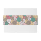 Stijlvol bloempatroon. Helder floraal Uitnodigingen Wikkel (Achterkant Voorbeeld)