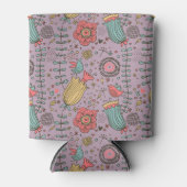 Stijlvol bloempatroon met bloemen blikjeskoeler (Voorkant)