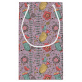 Stijlvol bloempatroon met bloemen klein cadeauzakje (Achterkant)