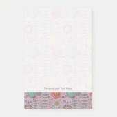 Stijlvol bloempatroon met bloemen post-it® notes (Voorkant)