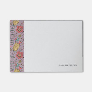 Stijlvol bloempatroon met bloemen post-it® notes