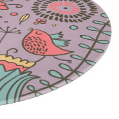 Stijlvol bloempatroon met bloemen snijplank (Hoek)