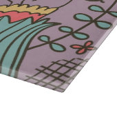 Stijlvol bloempatroon met bloemen snijplank (Hoek)