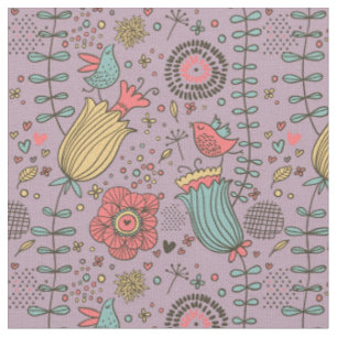 Stijlvol bloempatroon met bloemen stof