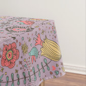 Stijlvol bloempatroon met bloemen tafelkleed (Voorbeeld)