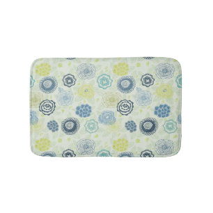 Stijlvol bloempatroon met schattige bloemen badmat