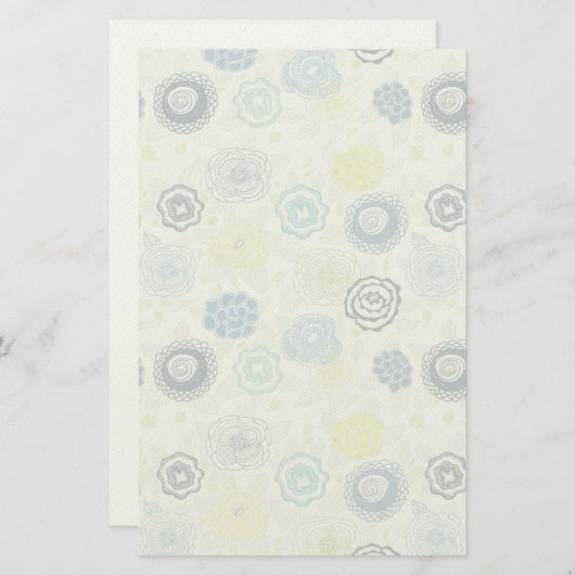 Stijlvol bloempatroon met schattige bloemen briefpapier (Voorkant / Achterkant)