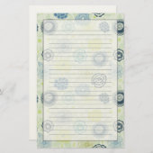 Stijlvol bloempatroon met schattige bloemen briefpapier (Voorkant / Achterkant)