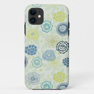 Stijlvol bloempatroon met schattige bloemen iPhone 11 hoesje