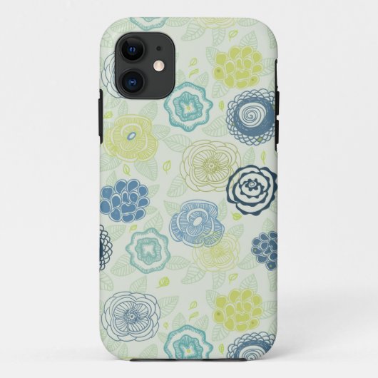 Stijlvol bloempatroon met schattige bloemen Case-Mate iPhone case (Achterkant)