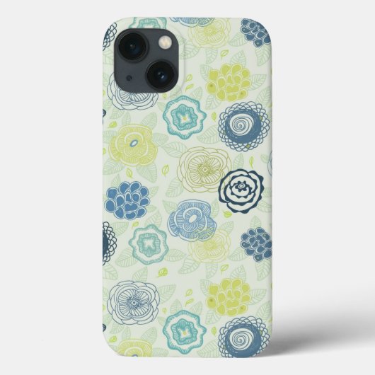 Stijlvol bloempatroon met schattige bloemen Case-Mate iPhone case (Achterkant)