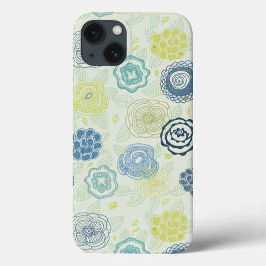 Stijlvol bloempatroon met schattige bloemen Case-Mate iPhone case (Achterkant)