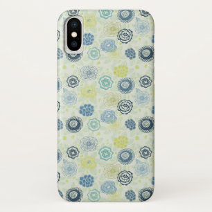 Stijlvol bloempatroon met schattige bloemen iPhone x hoesje