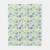 Stijlvol bloempatroon met schattige bloemen fleece deken (Voorkant)