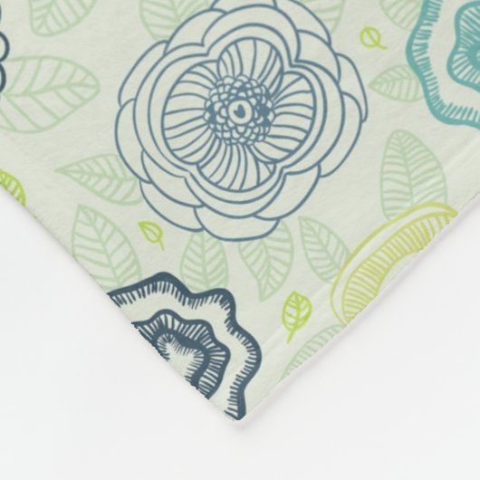 Stijlvol bloempatroon met schattige bloemen fleece deken (Hoek)