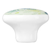 Stijlvol bloempatroon met schattige bloemen keramische knop (Zijkant)