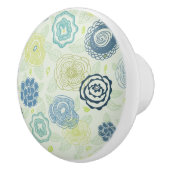 Stijlvol bloempatroon met schattige bloemen keramische knop (Rechts)