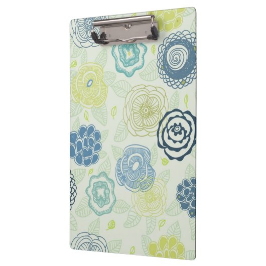 Stijlvol bloempatroon met schattige bloemen klembord (Links)