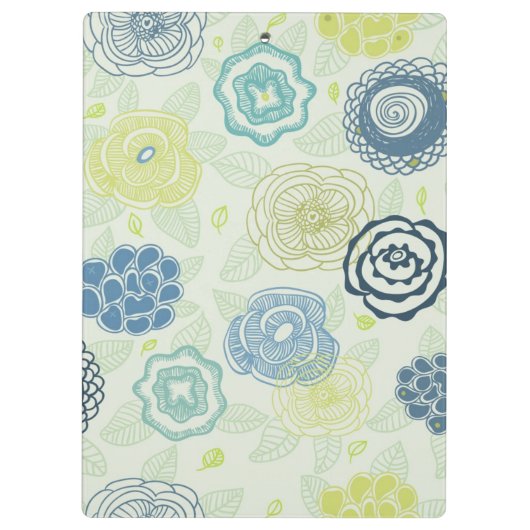 Stijlvol bloempatroon met schattige bloemen klembord (Achterkant)