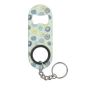 Stijlvol bloempatroon met schattige bloemen mini flessenopener (Achterkant)