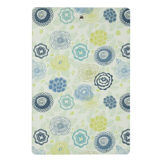 Stijlvol bloempatroon met schattige bloemen mini klembord (Achterkant)