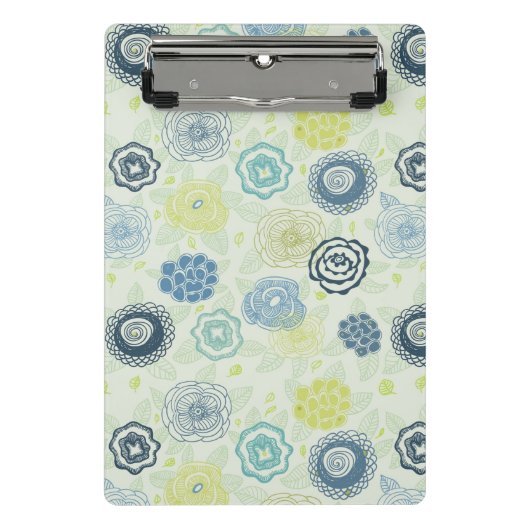 Stijlvol bloempatroon met schattige bloemen mini klembord (Voorkant)