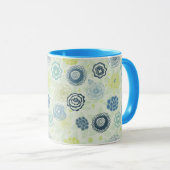 Stijlvol bloempatroon met schattige bloemen mok (Voorkant rechts)