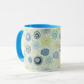 Stijlvol bloempatroon met schattige bloemen mok (Voorkant links)