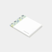 Stijlvol bloempatroon met schattige bloemen post-it® notes (Schuin)