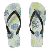 Stijlvol bloempatroon met schattige bloemen teenslippers (Voetbed)