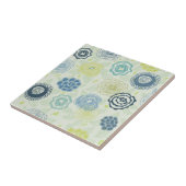 Stijlvol bloempatroon met schattige bloemen tegeltje (Zijkant)