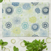 Stijlvol bloempatroon met schattige bloemen theedoek (Gevouwen)