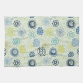Stijlvol bloempatroon met schattige bloemen theedoek (Horizontaal)