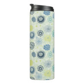 Stijlvol bloempatroon met schattige bloemen thermosbeker (Geroteerd rechts)