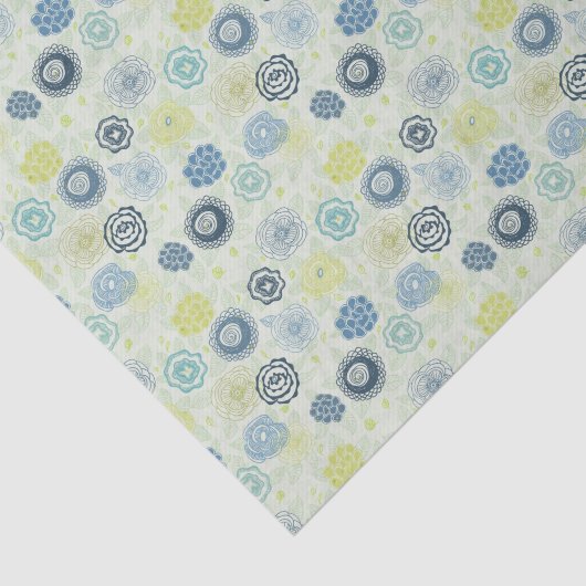 Stijlvol bloempatroon met schattige bloemen tissuepapier (Detail)