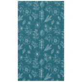 Stijlvol bloesem, donker blauwgroen patroon tafelkleed (Voorkant)