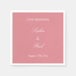 Stijlvol Blush Pink Wedding Paper Napkins Servet
