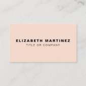 Stijlvol Blush roze Trendy Modern voor en achter Visitekaartje (Voorkant)