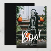 Stijlvol boek Halloween Feestdagenkaart (Voorkant / Achterkant)