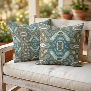 Stijlvol Boheems Retro Abstract Tribal Kunstpatroo Buitenkussen