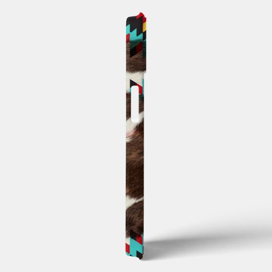 Stijlvol Boheems Zuid-Western Koeienhuid Case-Mate iPhone Case (Achterkant / Rechts)