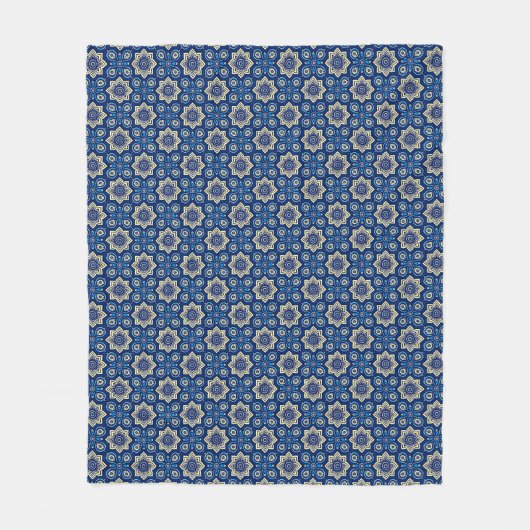 Stijlvol Boho Chic Bloemenpatroon Fleece Deken (Voorkant)