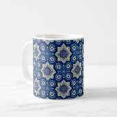 Stijlvol Boho Chic Bloemenpatroon Koffiemok (Voorkant links)