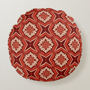 Stijlvol Boho Chic Bloemenpatroon Rond Kussen