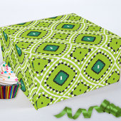 Stijlvol Boho Ethnic Lime Green Geometric Pattern Cadeaupapier