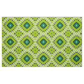 Stijlvol Boho Ethnic Lime Green Geometric Pattern Stof (Fat Quarter)